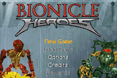Bionicle Heroes Title Screen